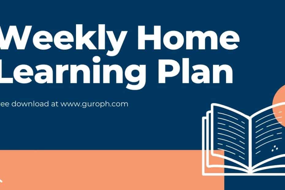 weekly home learning plan