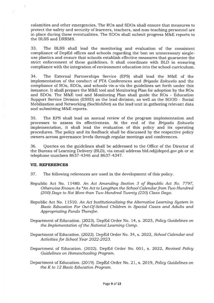 DepEd School Calendar and Activities for the School Year 2023–2024