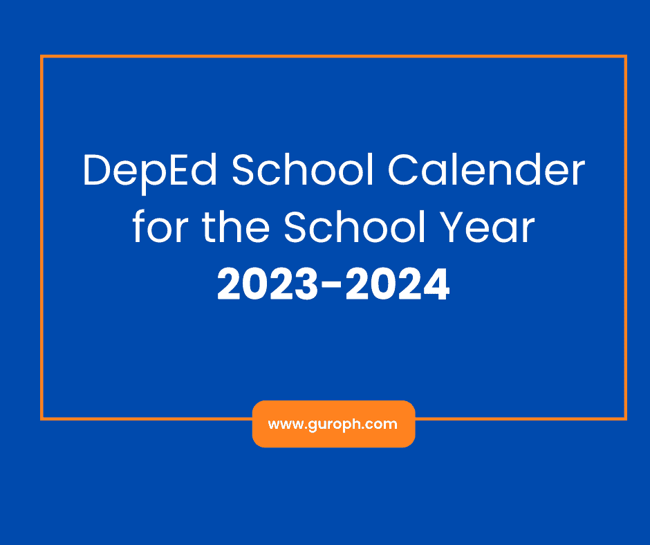 DepEd School Calendar and Activities for the School Year 20232024