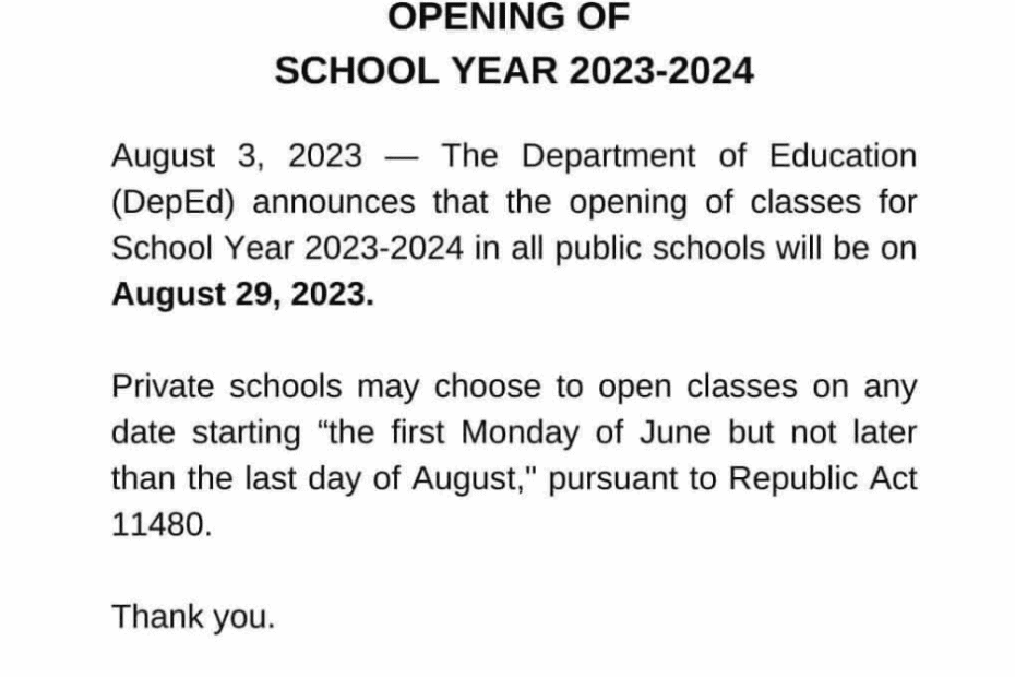 School Year 2023-2024